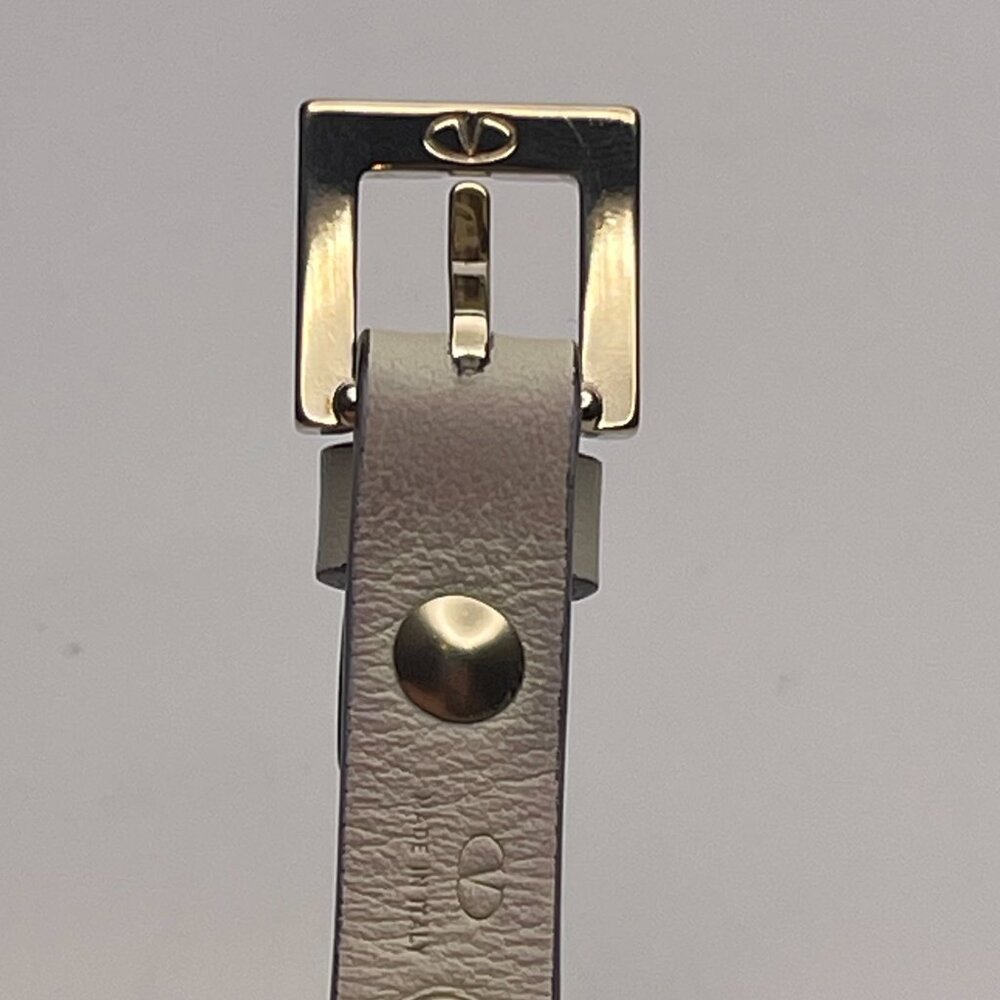 Valentino Garavani Rockstud Calfskin Leather Bracelet - Light Ivory - Preowned - Picture 8 of 8